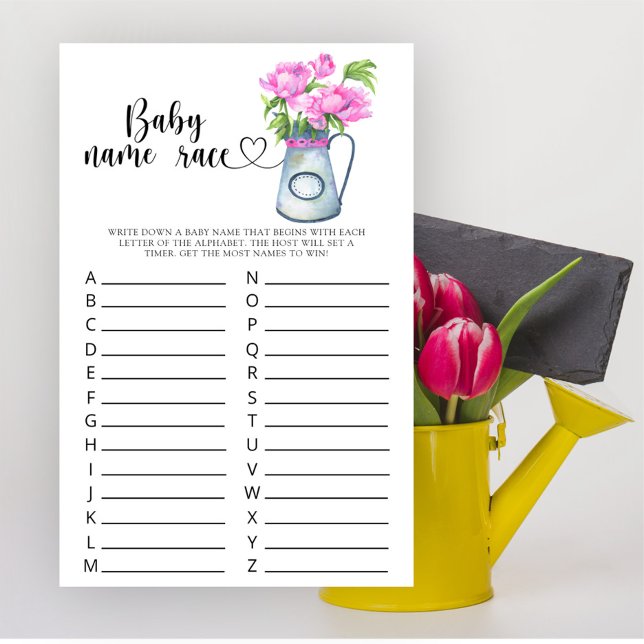 花の赤ちゃんシャワー – ベビー名レースゲーム (クリエイターアップロード済み)