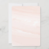 花の赤面の卒業パーティーの水彩画のピンク 招待状 (裏面)