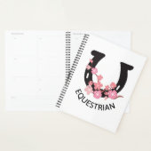 花の蹄鉄のエレガントな馬のデザイン プランナー手帳 (ディスプレー)