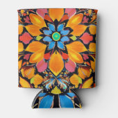 花の輝き:アクアレカラフルルのヒマワリ 缶クーラー (正面)