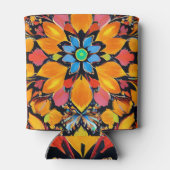 花の輝き:アクアレカラフルルのヒマワリ 缶クーラー (裏面)