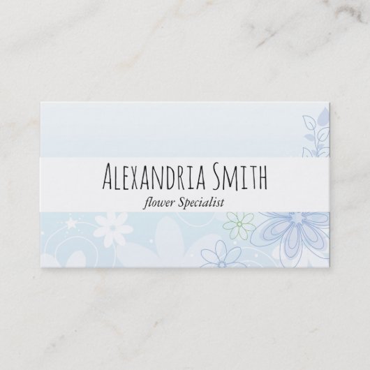 花の輝き |エレガント | 名刺 (正面)