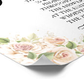 花の輪っか ブライダルシャワーゲーム看板 ポスター (角)