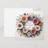 花の輪っか 母の日 シーズンカード (正面/裏面)