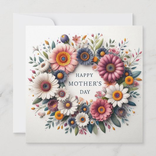 花の輪っか 母の日 シーズンカード (正面)