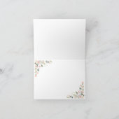 花の輪のブライズメイド モノグラム文字 L サンキューカード (内部)