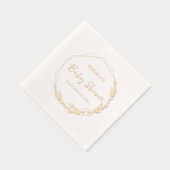 花の輪のベビーシャワー 箔ナプキン (右)