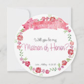 花の輪のマトロンの栄誉のカードになりますか 招待状 (正面)