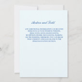 花の輪のローズとデイジー ウェディング 招待状 (裏面)