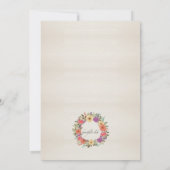 花の輪の写真招待状 招待状 (裏面)