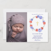 花の輪の写真 祖母への提案カード 招待状 (正面)