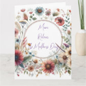 花の輪の母の日メッセージ。 カード (正面)