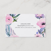 花の輪の水彩 エレガント おしゃれな花 名刺 (裏面)