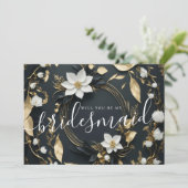 花の輪の花嫁の介添え人になってくれますか？のお願い 招待状 (スタンド正面)