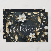花の輪の花嫁の介添え人になってくれますか？のお願い 招待状 (正面/裏面)