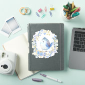 花の輪の青い鳥 シール (iPadカバー)