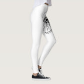 花の輪郭と白いレギンス レギンス (右)