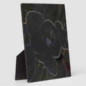 花の輪郭を描いたフリーシア フォトプラーク (側面)
