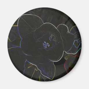 花の輪郭を描いたフリーシア マグネット