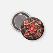 花の輪1バロック マグネット (正面/裏面)