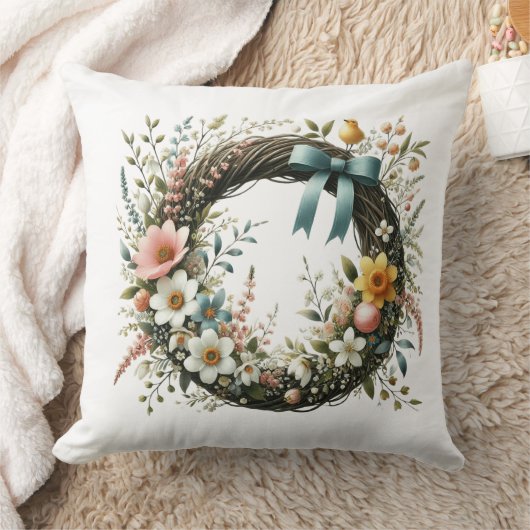 花の輪 クッション (ブランケット)