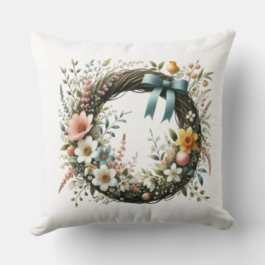 花の輪 クッション (裏面)