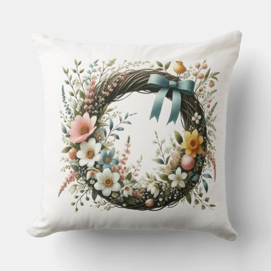 花の輪 クッション (正面)