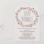 花の輪 | ベビーシャワー招待状 招待状 (正面/裏面)