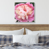 花の近い上りの-開花で-ピンク キャンバスプリント (インサイチュ (寝室))