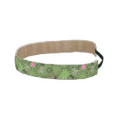 花の迷彩柄の背景のガーリーなパンクのスカル アスレチックヘッドバンド (右)