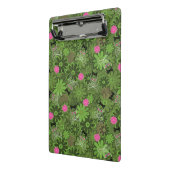 花の迷彩柄の背景のガーリーなパンクのスカル ミニクリップボード (アングル2)