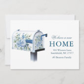 花の郵便箱 新しい家に引っ越しました 招待状 (正面)