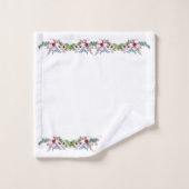 花の配置 バスタオルセット (ウォッシュタオル)