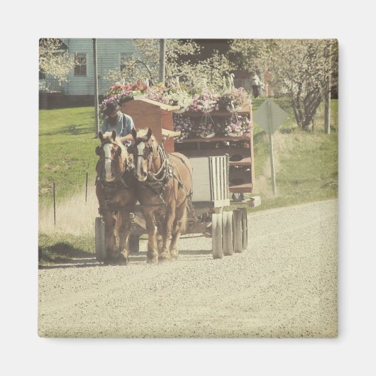 花の配達 マグネット (正面)