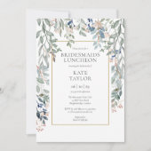 花の野の花の花嫁の友人たちのランチ会 招待状 (正面)
