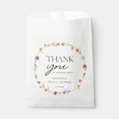 花の野の花 ブライダルシャワー 感謝 フェイバーバッグ (正面)