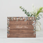 花の野生の木のフレーム サンキューカード (スタンド正面)