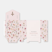 花の野生の花の女の子の洗礼パーティー フェイバーボックス (折り畳みなし)