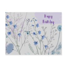 花の野生の花の素朴なボヘミアンワイルドバースデー