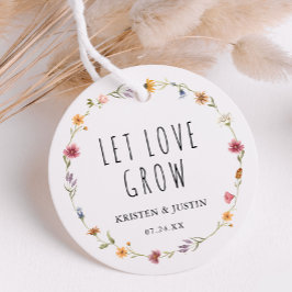 花の野生の花 Let Love Grow ウェディング シード フェイバータグ