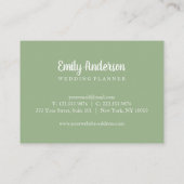 花の金ゴールドの幾何学的でエレガントな名刺 名刺 (裏面)