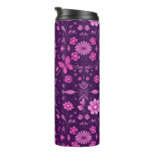 花の開花フェアリーコアパターン – ピンクと紫 タンブラー (回転右)