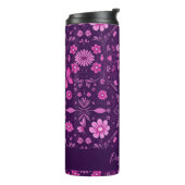 花の開花フェアリーコアパターン – ピンクと紫 タンブラー (回転左)