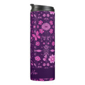 花の開花フェアリーコアパターン – ピンクと紫 タンブラー (回転右)