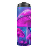 花の開花フェアリーコアパターン – ピンクと紫 タンブラー (正面)