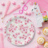 花の開花プリント ペーパープレート (パーティー)