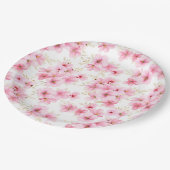 花の開花プリント ペーパープレート (アングル)