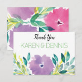 花の開花感謝カード 招待状 (正面/裏面)