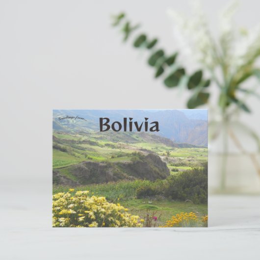 花の開花谷のソウル・ボリビア ポストカード (スタンド正面)