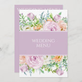 花の開花 – ウェディングレセプションメニュー メニュー (正面/裏面)